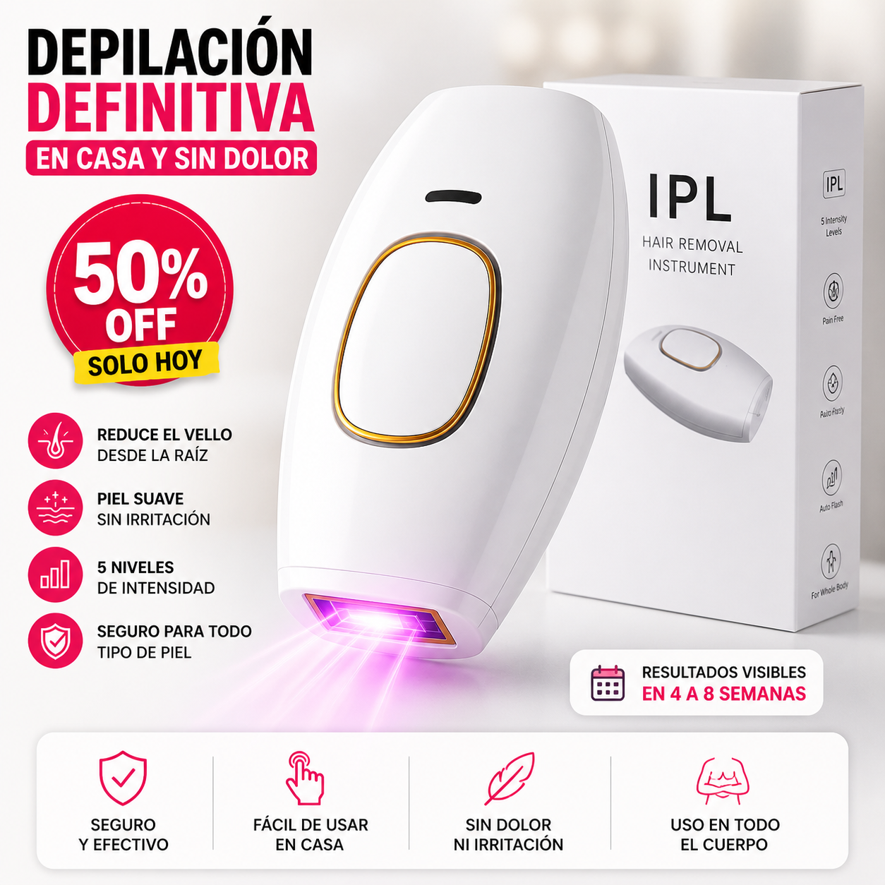 DEPILACIÓN DEFINITIVA EN CASA SIN DOLOR